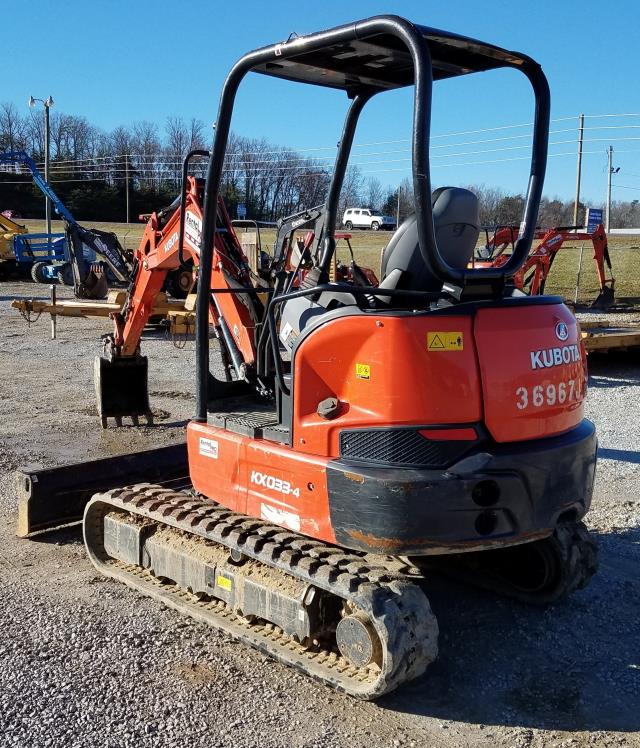 EXCAVATOR KUBOTA KX33 W/ANGLE BLD 36967J Sales Hazard KY, Where to Buy
